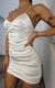 Vestido Satén Fruncido