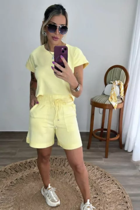 Conjunto de Short em Moletinho
