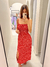 VESTIDO MÍDI FLORAL COM FENDA RED
