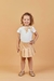 Conjunto saia em tecido Like e blusa com laço bege - 251021 - comprar online
