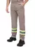 Calça Cinza Brim Refletivo com elástico