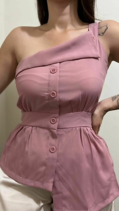 BLUSA NULA MANGA COM BOTOES - ROSA - Moda Feminina Elegante e Atemporal | Saia Bela Moda