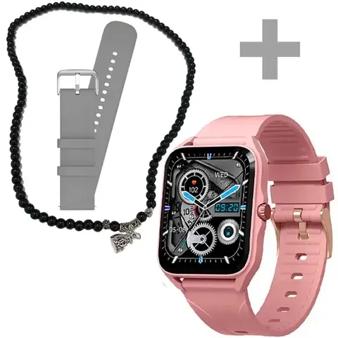 Relógio G-TiDE Q1 com Bluetooth - Rosa + Pulseira