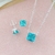 Conjunto Turquesa Prata
