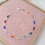 Pulseira Navetes Coloridos Prata