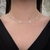 Choker Bolinhas Cristal Prata