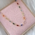 Choker Navetes Coloridos Ouro
