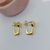 Brinco com Zircônia Cristal Ouro - comprar online