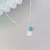Tornozeleira Conchinha com Gota Turquesa Prata