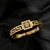 Bracelete Medusa Aço Inoxidável Dourado