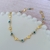 Pulseira Olho Grego com Corações Ouro