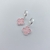 Mini Argola Trevo Rosa Bebê Prata