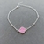 Pulseira Trevo Rosa Prata - comprar online