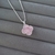 Colar Trevo Rosa Bebê Prata