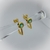 Brinco com Zircônia Verde Água Ouro