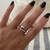 Anillo Lazo cubic violeta