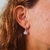 Argollas Diamante acero blanco