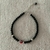 Pulsera cristales negros y ojo turco rojo - comprar online