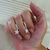 Argollitas estrella acero blanco