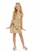 Vestido Estampado de Viscose Feminino