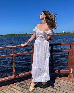 Vestido Amplo Laise Branco Nanda - Fernanda Lopes