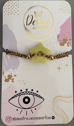 Hilo Rojo Dije Piedra Natural Estrella - Desire Accesorios