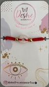 Pulsera hilo rojo + dona piedra