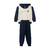 Conjunto Infantil Menino Listrado Azul Marinho Tam 10 ao 14 na internet