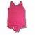 Maiô infantil rosa com proteção UV 50+, ideal para praia e piscina.