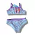 Biquíni infantil feminino com estampa da Ariel, disponível do tamanho 1 ao 14, proteção solar UV FPS 50+, ideal para praia e piscina.