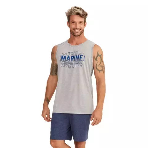 Pijama Masculino Verão Regata - Marine