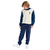 Conjunto Infantil Menino Listrado Azul Marinho Tam 10 ao 14