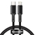 Cabo USB-C para Lightning Baseus High Density Braided PD 20W 1m Preto (80 pçs/Caixa)