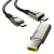 Cabo Baseus 2n1 USB-C + DC 100W Retangular Flash Series 2M - Prata