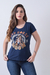 T-SHIRT FEMININA ESTAMPADA RED HORSE - AZUL - REF121 na internet