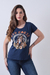 T-SHIRT FEMININA ESTAMPADA RED HORSE - AZUL - REF121 - comprar online