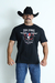 CAMISETA MASCULINA ESTAMPADA RED HORSE - PRETO - REF235