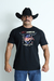 CAMISETA MASCULINA ESTAMPADA RED HORSE - PRETO - REF238 - comprar online