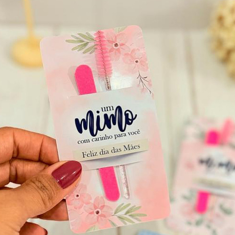 CARD COM MINI LIXA E ESCOVINHA - DIA DAS MÃES