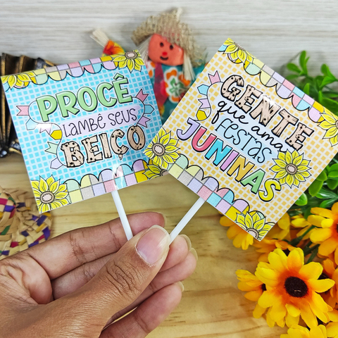 CAPA PARA PIRULITO - FESTA JUNINA