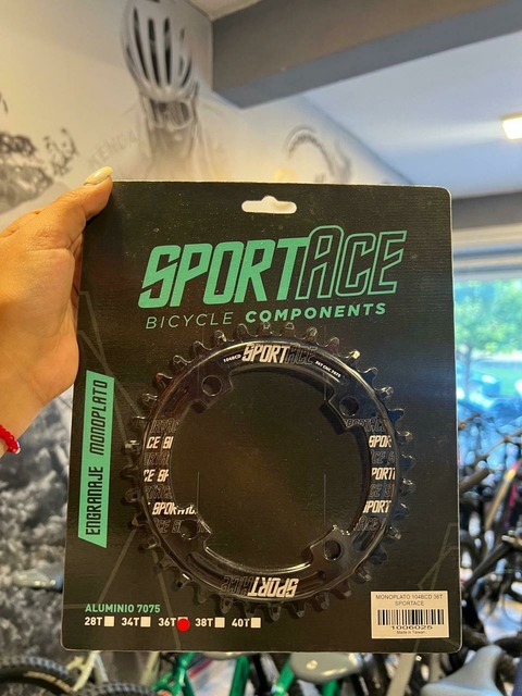 MONOPLATO 104BCD 36T P/SHIMANO SIMET CNC 7075 NEGRO SPORTACE - comprar online