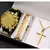 Kit Relogio Masculino + Corrente Cruz Banhado a Ouro + Pulseira Luxo