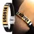Pulseira masculina Dourada Jesus em aço Borracha Resistente social ajustavel presente - comprar online