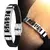 Pulseira masculina Dourada Jesus em aço Borracha Resistente social ajustavel presente - Lefler Variedades 
