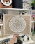 Individual / plato de sitio | arpillera rectangular | Mandala white