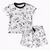 Conjunto bebe - perritos black & white