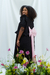 Vestido Jacquard Preto