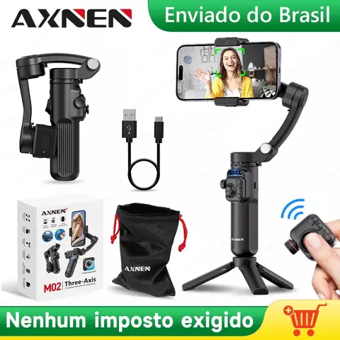 AXNEN-M02 Estabilizador de celular portátil com controle remoto destacável, ca