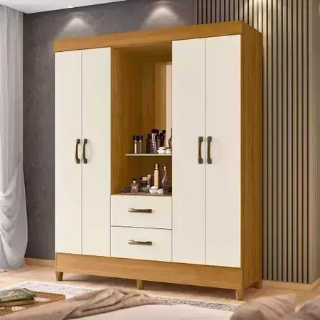 Guarda-Roupa Capela com 6 Portas e 2 Gavetas - comprar online