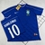 Camisa de Time Seleção Brasileira Azul Retrô Personalizada (Ronaldinho)